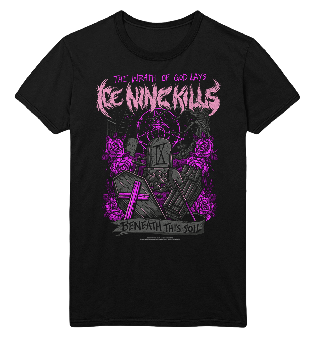 Stakes Ice Nine Kills Purple Wrath Jumbo Print Mens T Shirt Officially Licensed