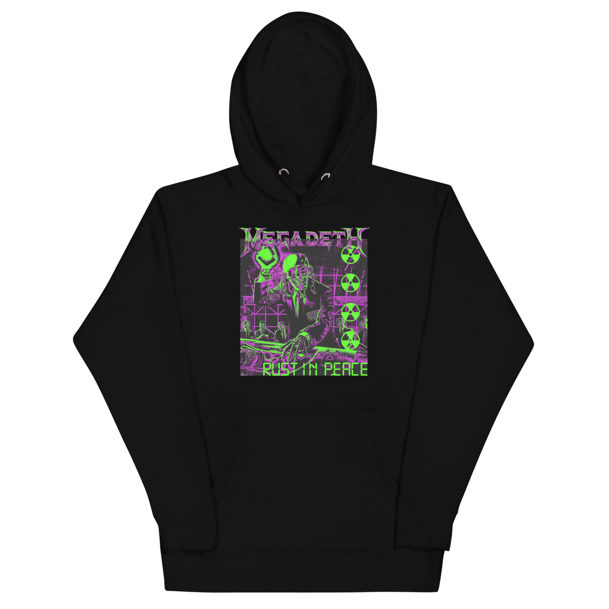 Stakes Megadeth Neon Rust Classic Hoodie Sweatshirt Officially Licensed