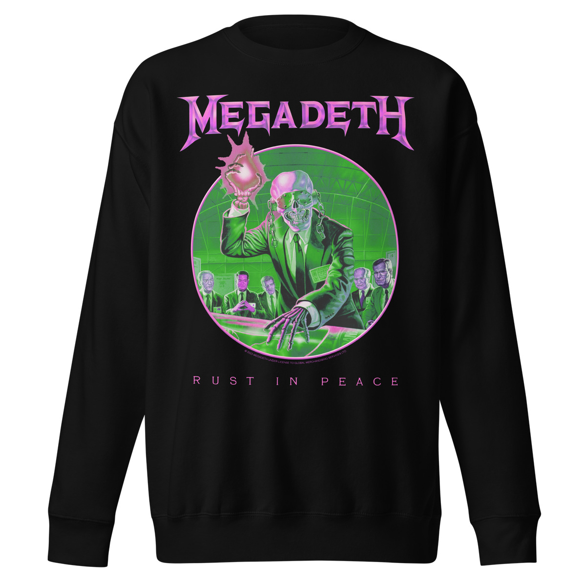 Stakes Megadeth Purple Rust Jumbo Print Crewneck Sweatshirt Officially Licensed