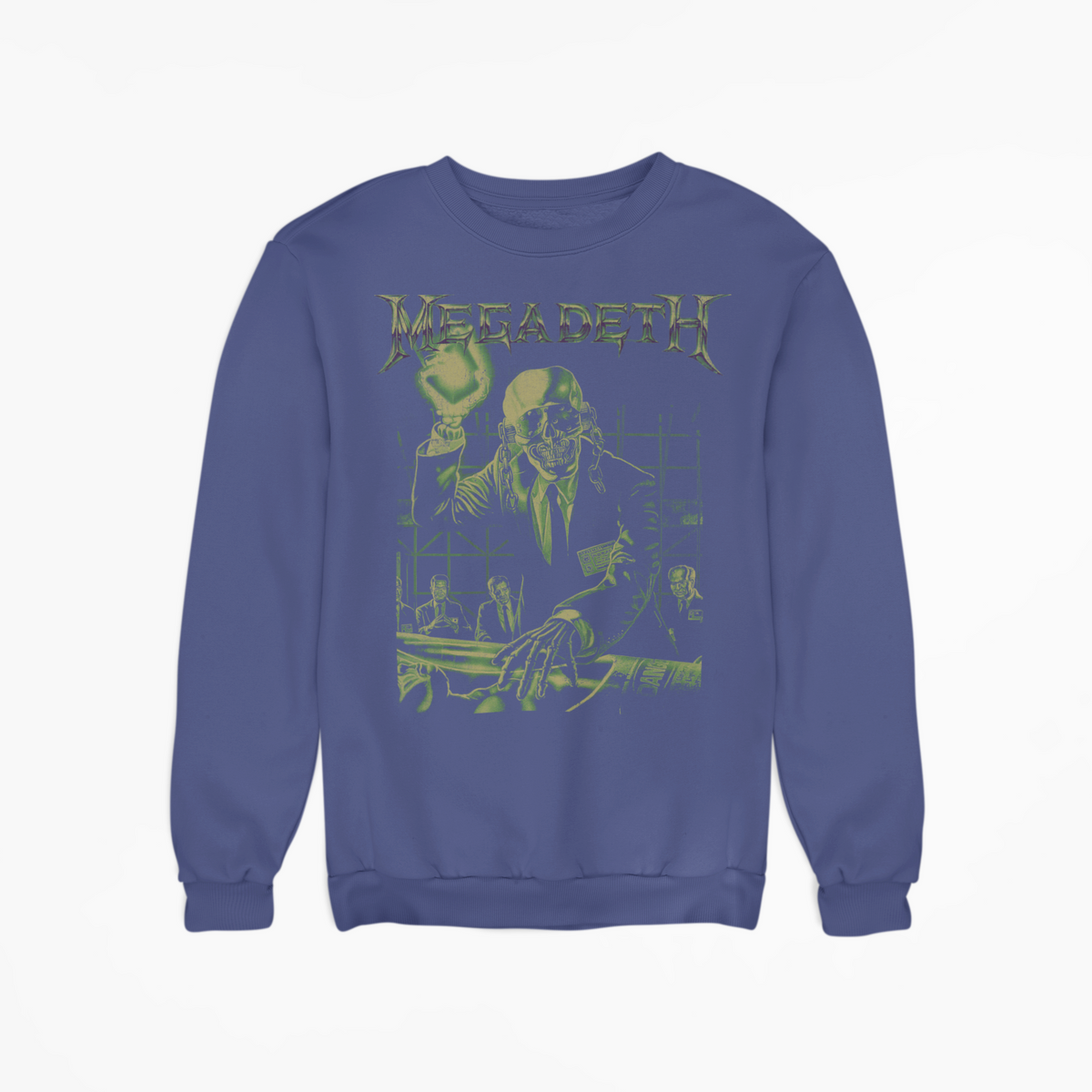 Stakes MegaDeth - See No Evil Jumbo Print Crewneck Sweatshirt Officially Licensed