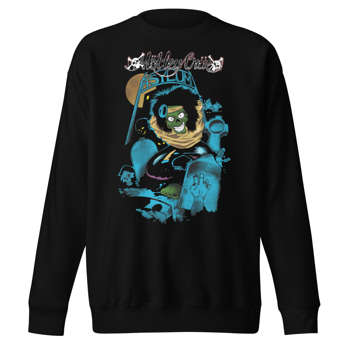 Stakes Motley Crue Asylum Vintage Crewneck Sweatshirt Officially Licensed
