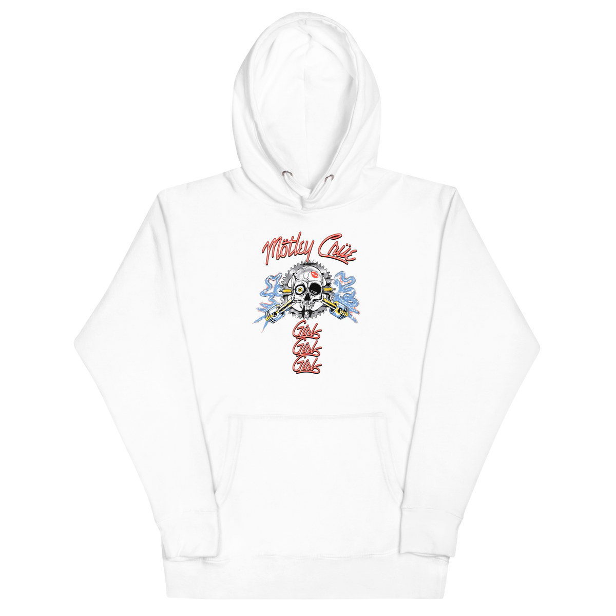 Stakes Motley Crue Girl's Skull Classic Hoodie Sweatshirt Officially Licensed