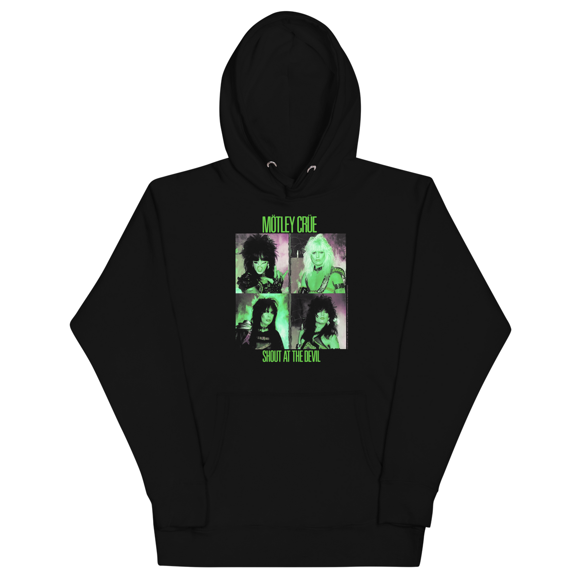Stakes Motley Crue Green Shout Classic Hoodie Sweatshirt Officially Licensed