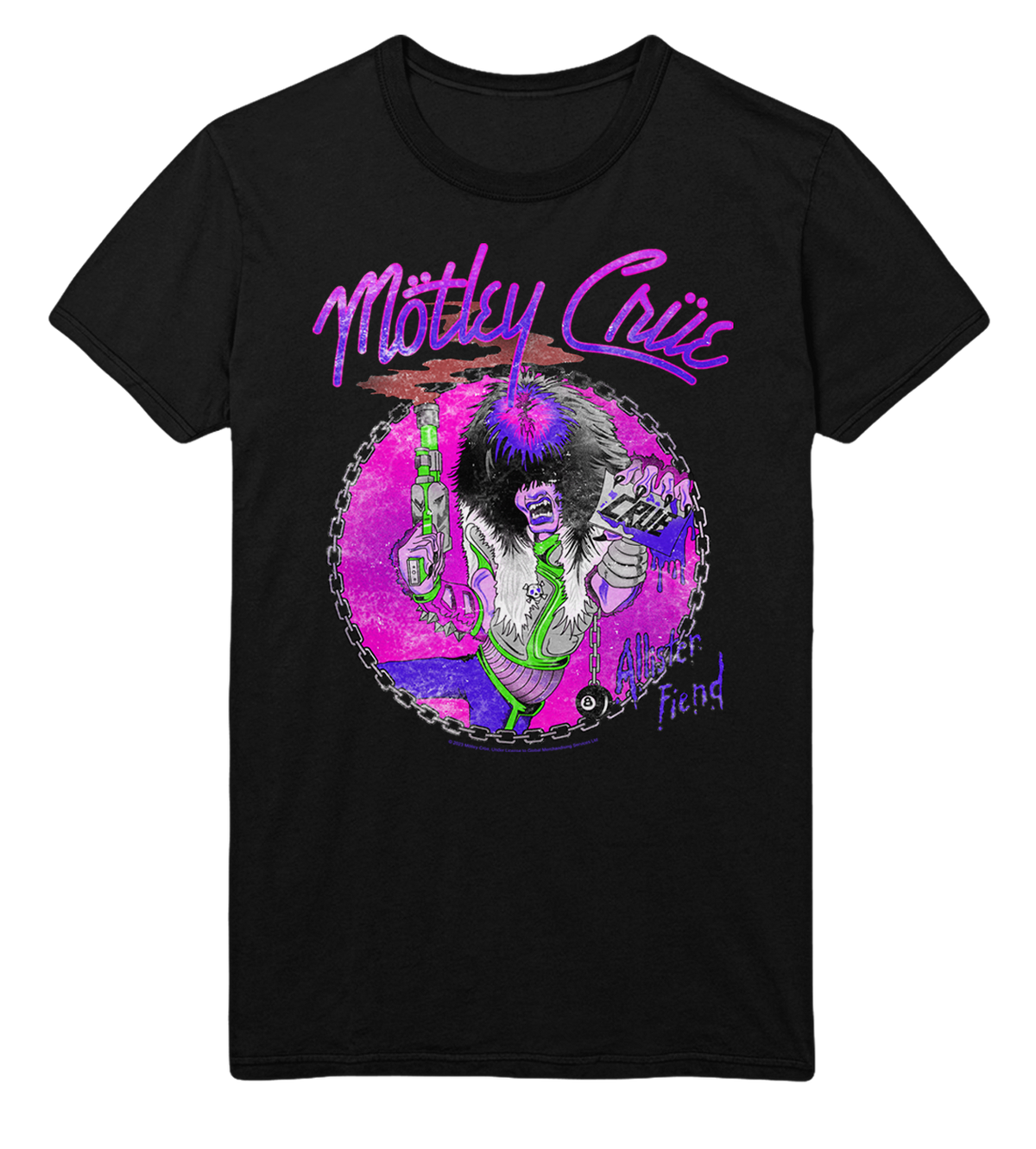 Stakes Motley Crue Purple Allister Jumbo Print Mens T Shirt Officially Licensed