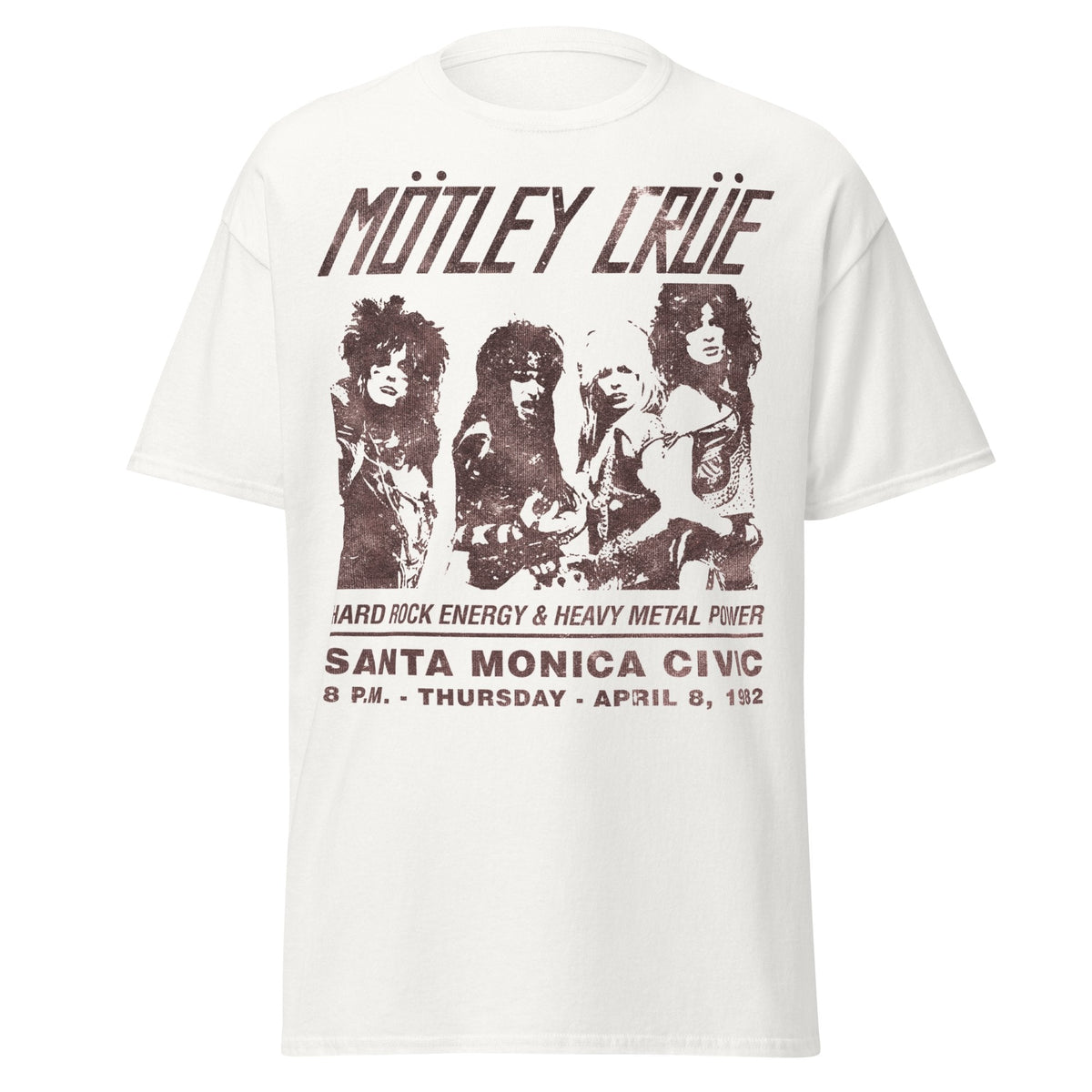 Stakes Motley Crue - Santa Monica Jumbo Print Mens T Shirt Officially Licensed