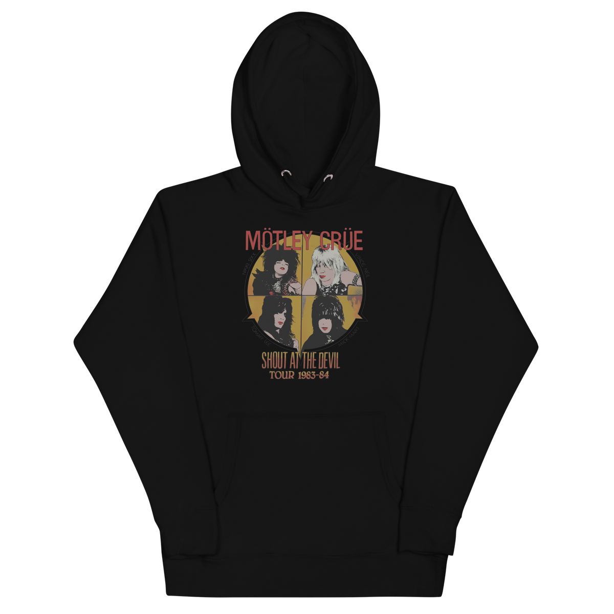 Stakes Motley Crue Shout 83/84 Tour Classic Hoodie Sweatshirt Officially Licensed