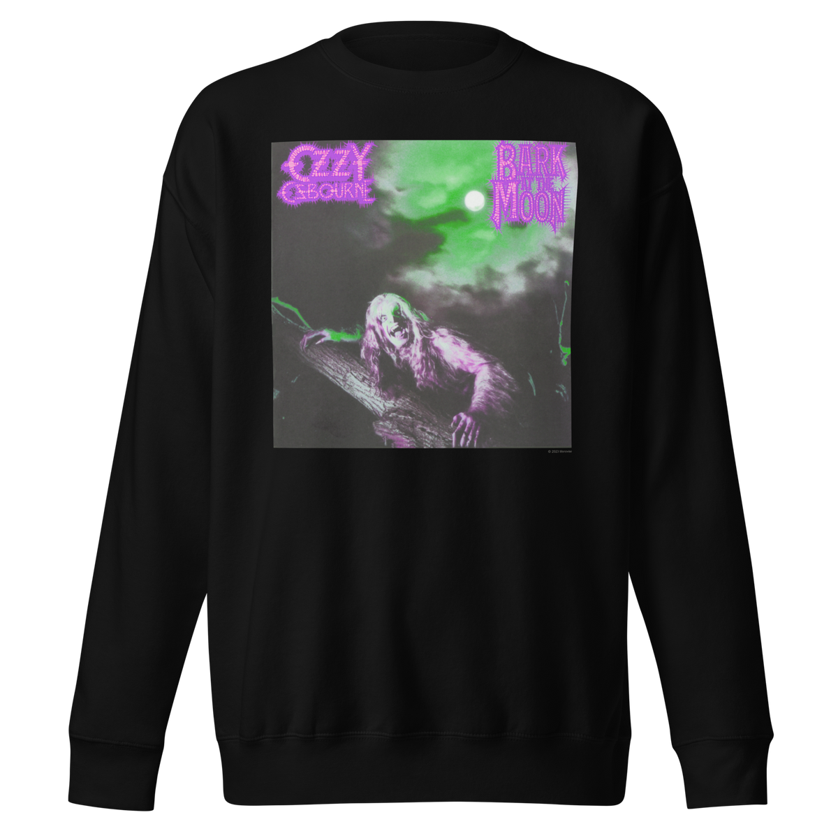Stakes Ozzy Osbourne Neon Bark Jumbo Print Crewneck Sweatshirt Officially Licensed