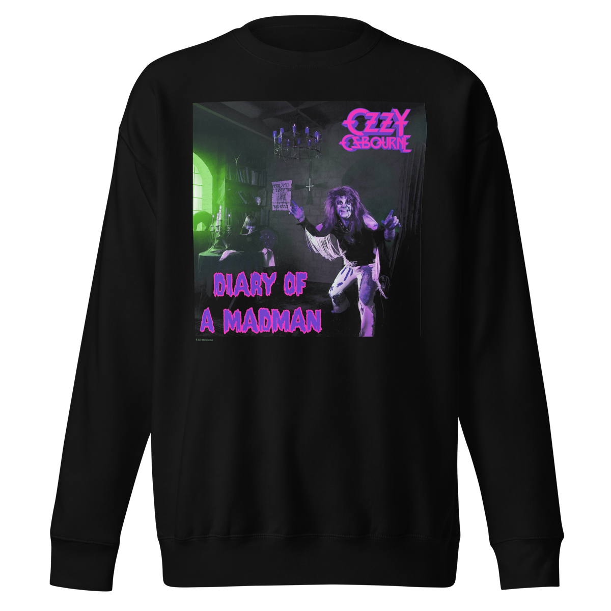 Stakes Ozzy Osbourne Purple Diary Jumbo Print Crewneck Sweatshirt Officially Licensed