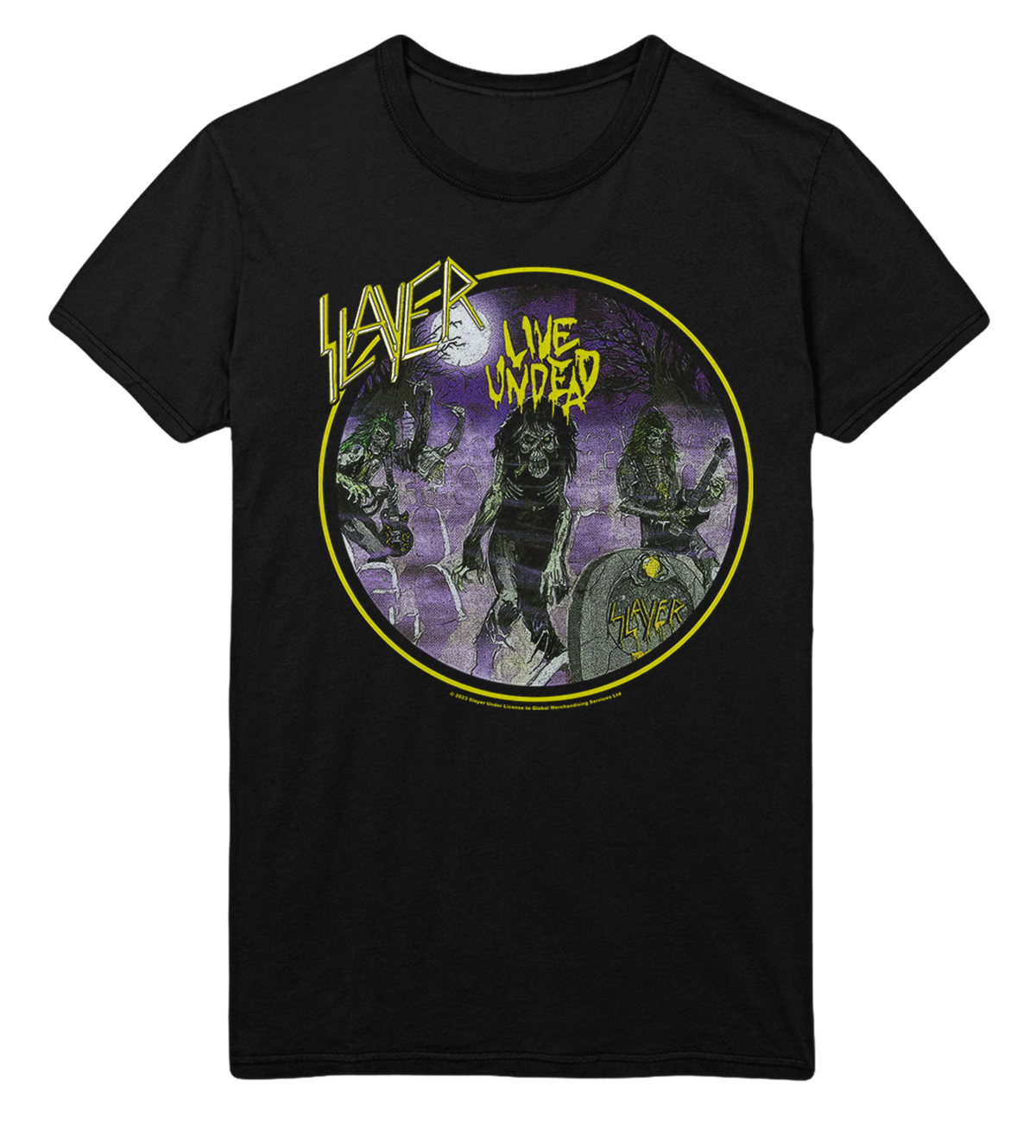 Stakes Slayer Yellow Undead Jumbo Print Mens T Shirt Officially Licensed