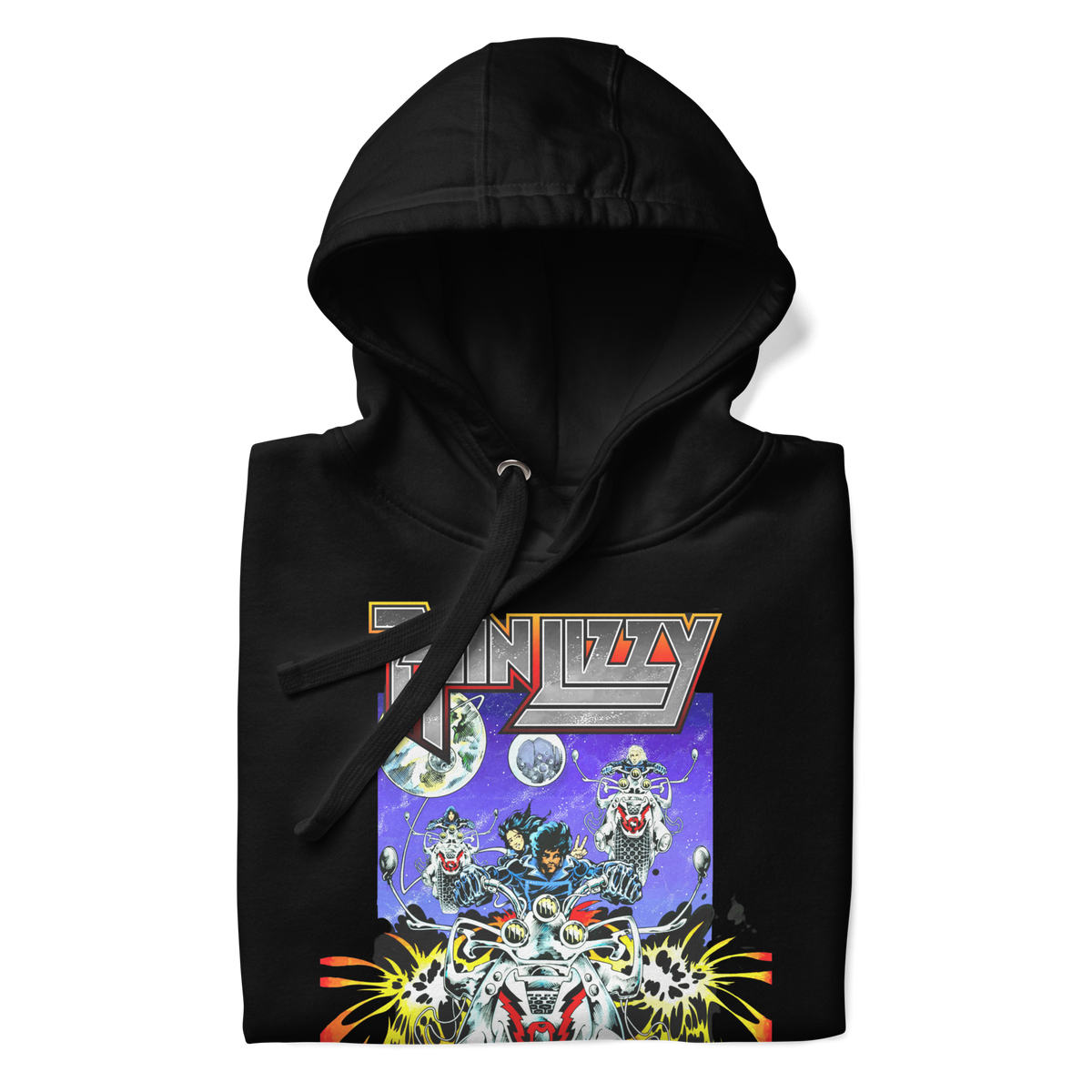 Stakes Thin Lizzy Night Riders Hoodie Sweatshirt Officially Licensed