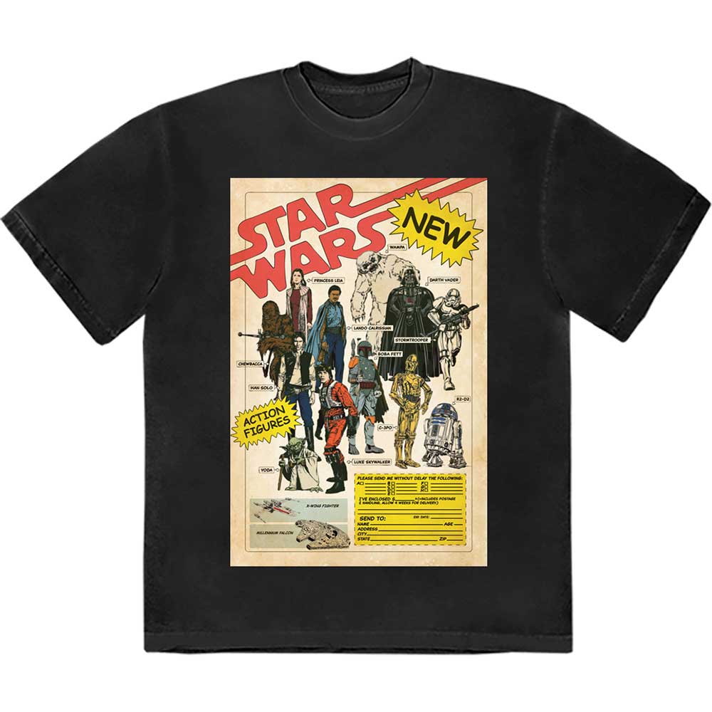 Star Wars Action Figures Mens T Shirt Officially Licensed