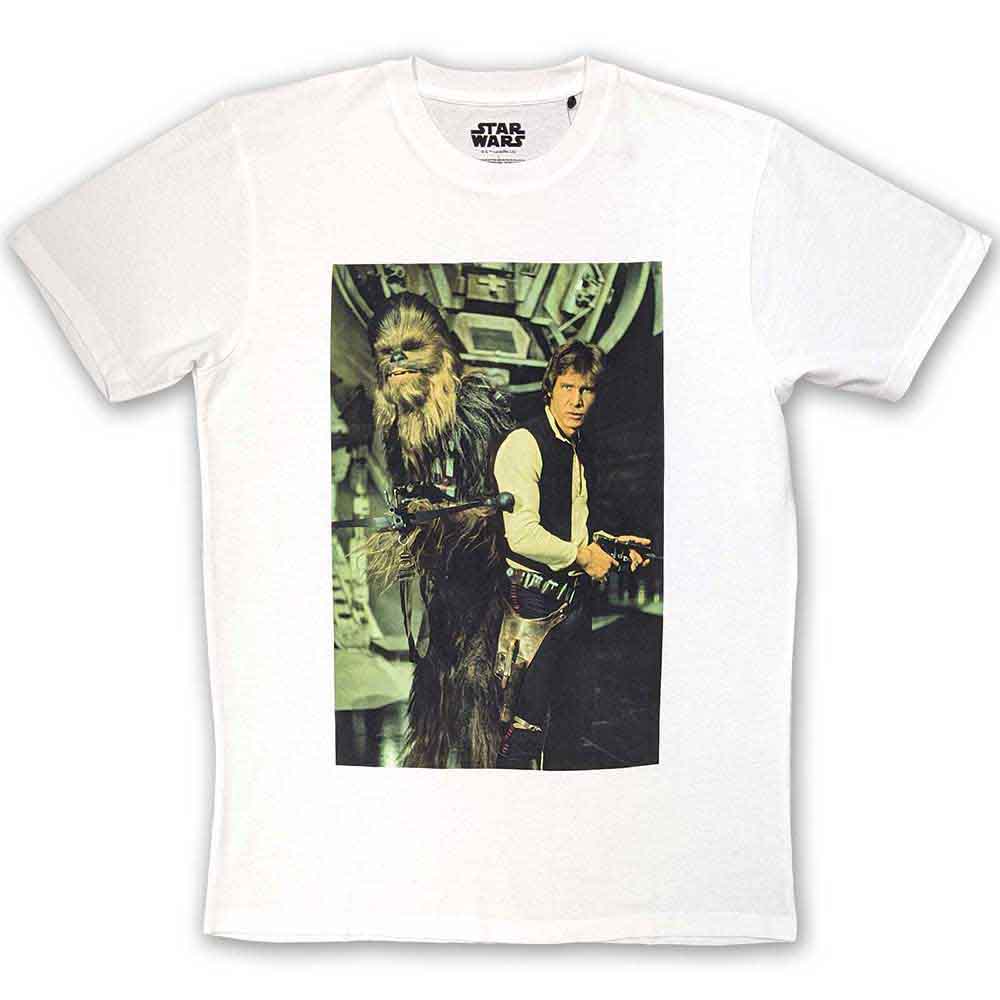 Star Wars Chewbacca & Han Stare Mens T Shirt Officially Licensed
