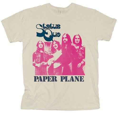 Status Quo Paper Plane Mens T Shirt Officially Licensed