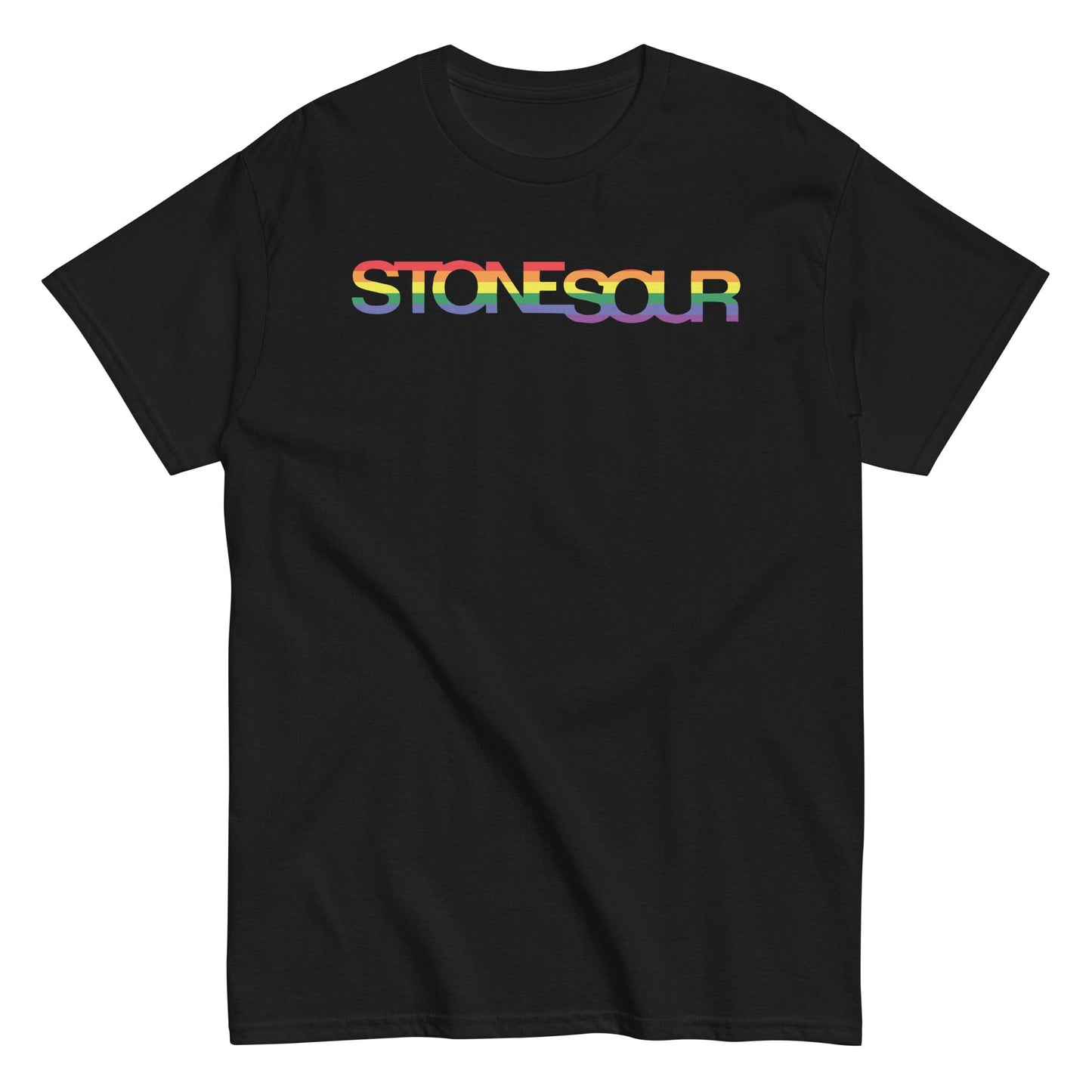 Stone Temple Pilots StoneSour Rainbow Officially Licensed Mens T Shirt Black