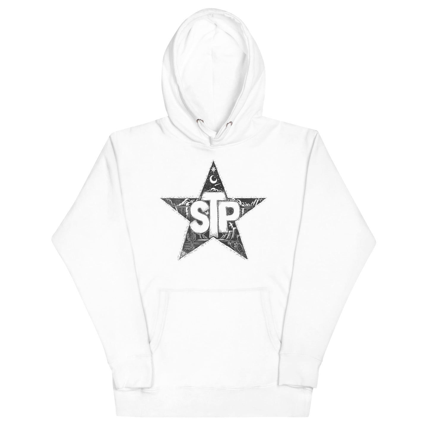 Stone Temple Pilots Star Mens Officially Licensed Hoodie Black