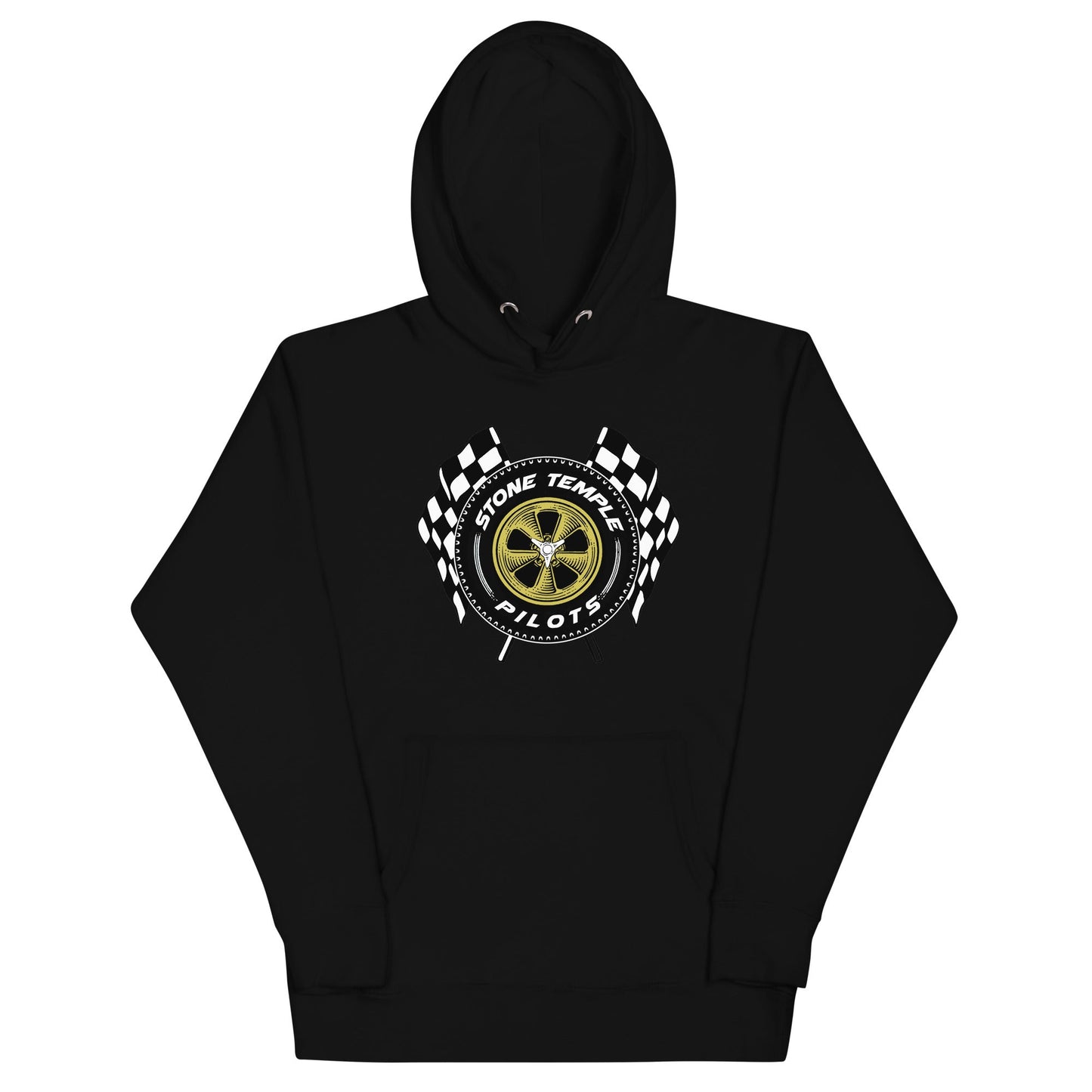 Stone Temple Pilots Racing Tire Mens Officially Licensed Hoodie Black