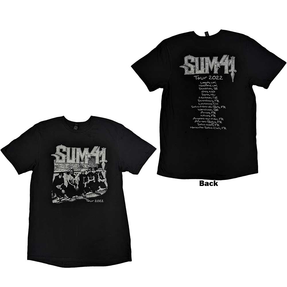 Sum 41 Band Photo European Tour 2022 Mens T Shirt Officially Licensed