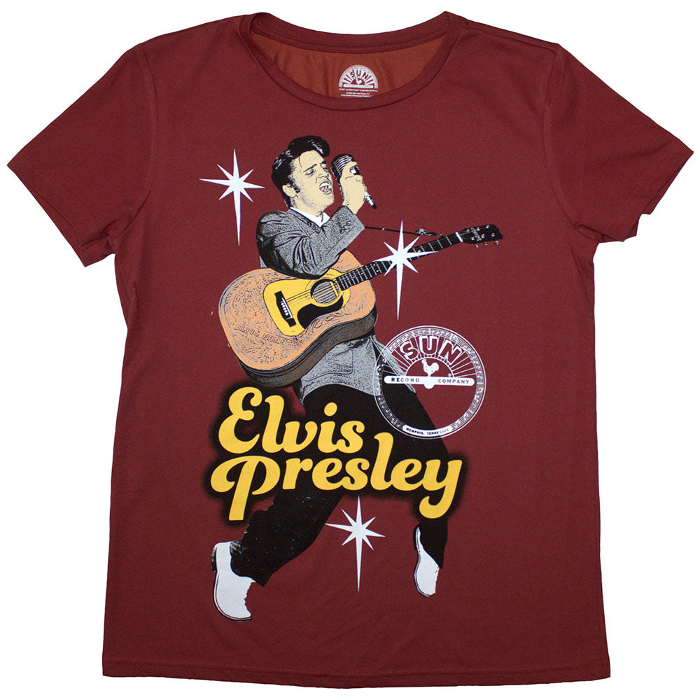 Sun Records Elvis Mic Womens T Shirt Officially Licensed