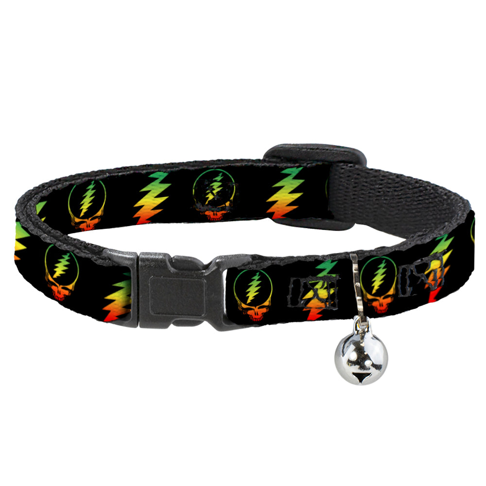 Grateful Dead Steal Your Face with Lightning Bolt Cat Collar