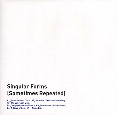 SYLVAIN CHAUVEAU - Singular Forms (Sometimes Repeated) Vinyl Record