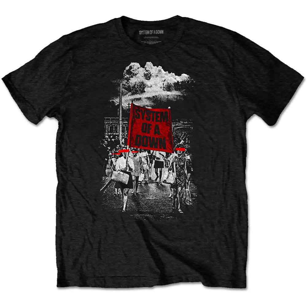 System Of A Down Banner Marches Mens T Shirt Officially Licensed