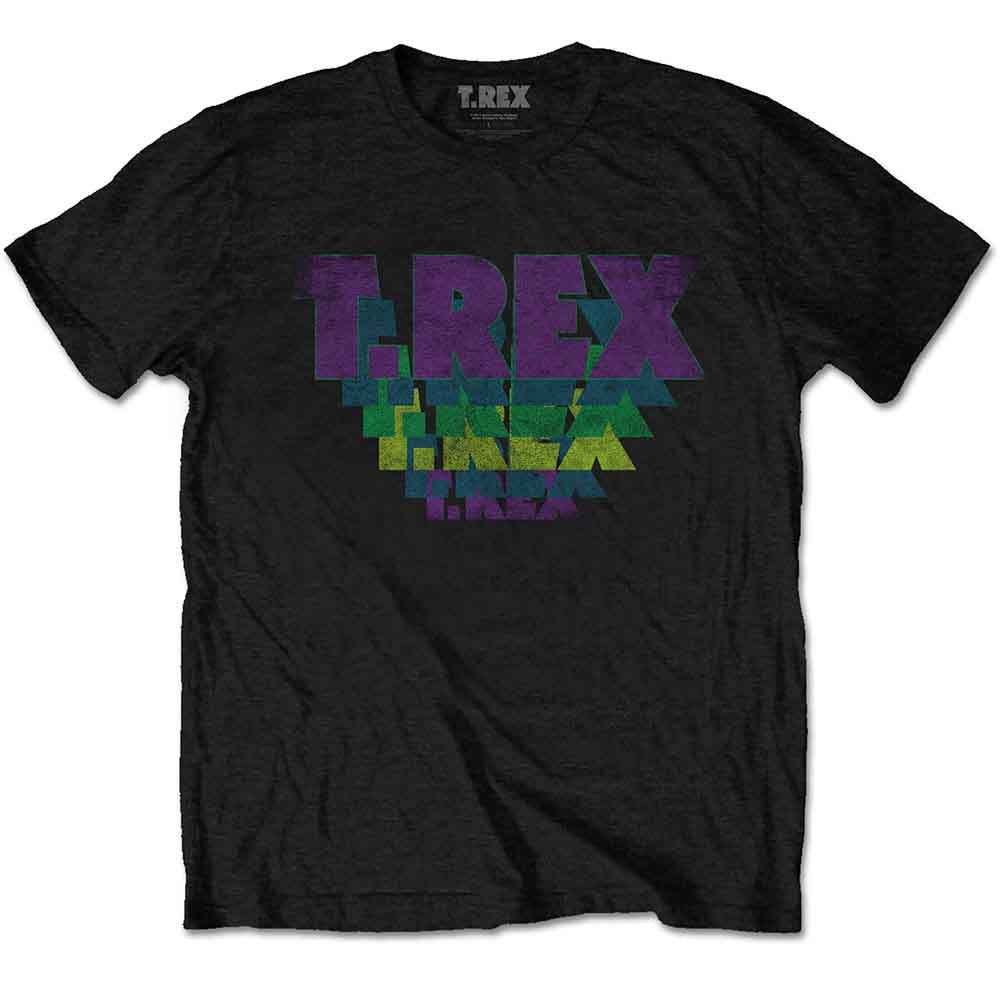 T-rex Stacked Logo Mens T Shirt Officially Licensed