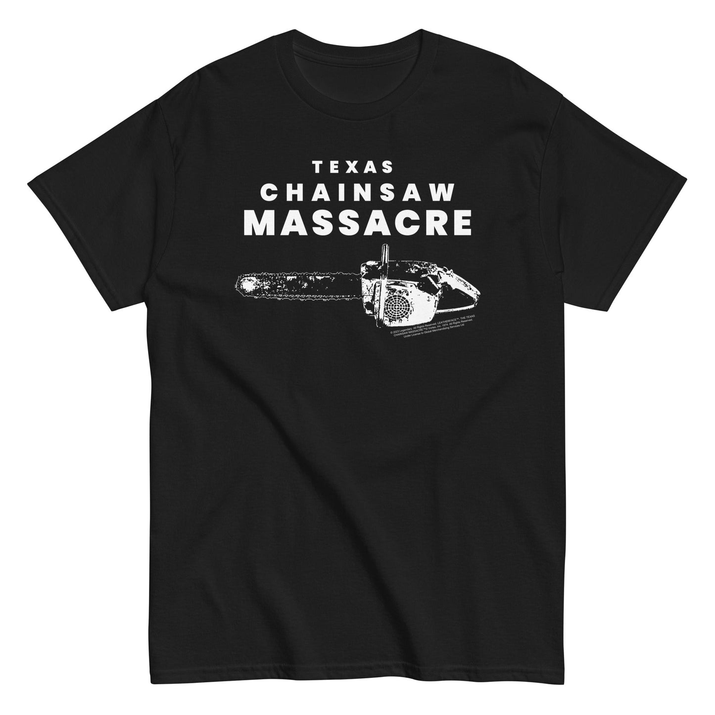Texas Chainsaw Massacre Chainsaw Officially Licensed Mens T Shirt Black