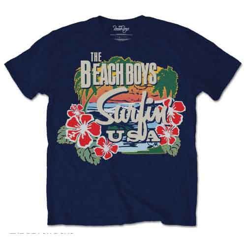 The Beach Boys Surfin USA Tropical Mens T Shirt Officially Licensed