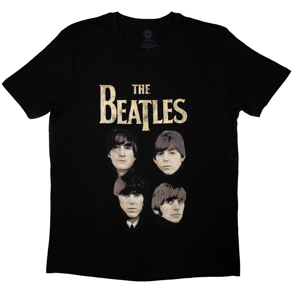 The Beatles 4 Heads Mens T Shirt Officially Licensed
