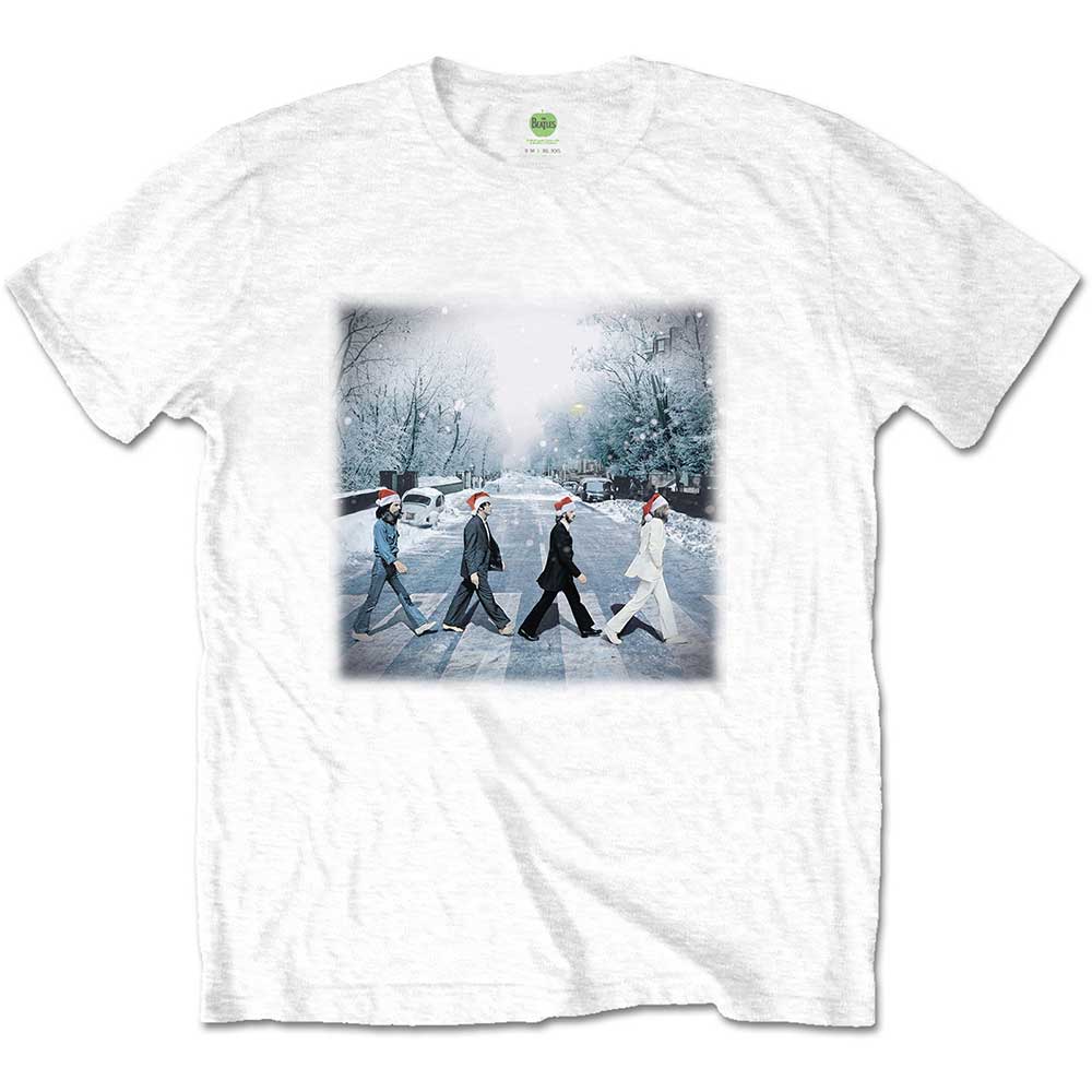 The Beatles Abbey Christmas Mens T Shirt Officially Licensed