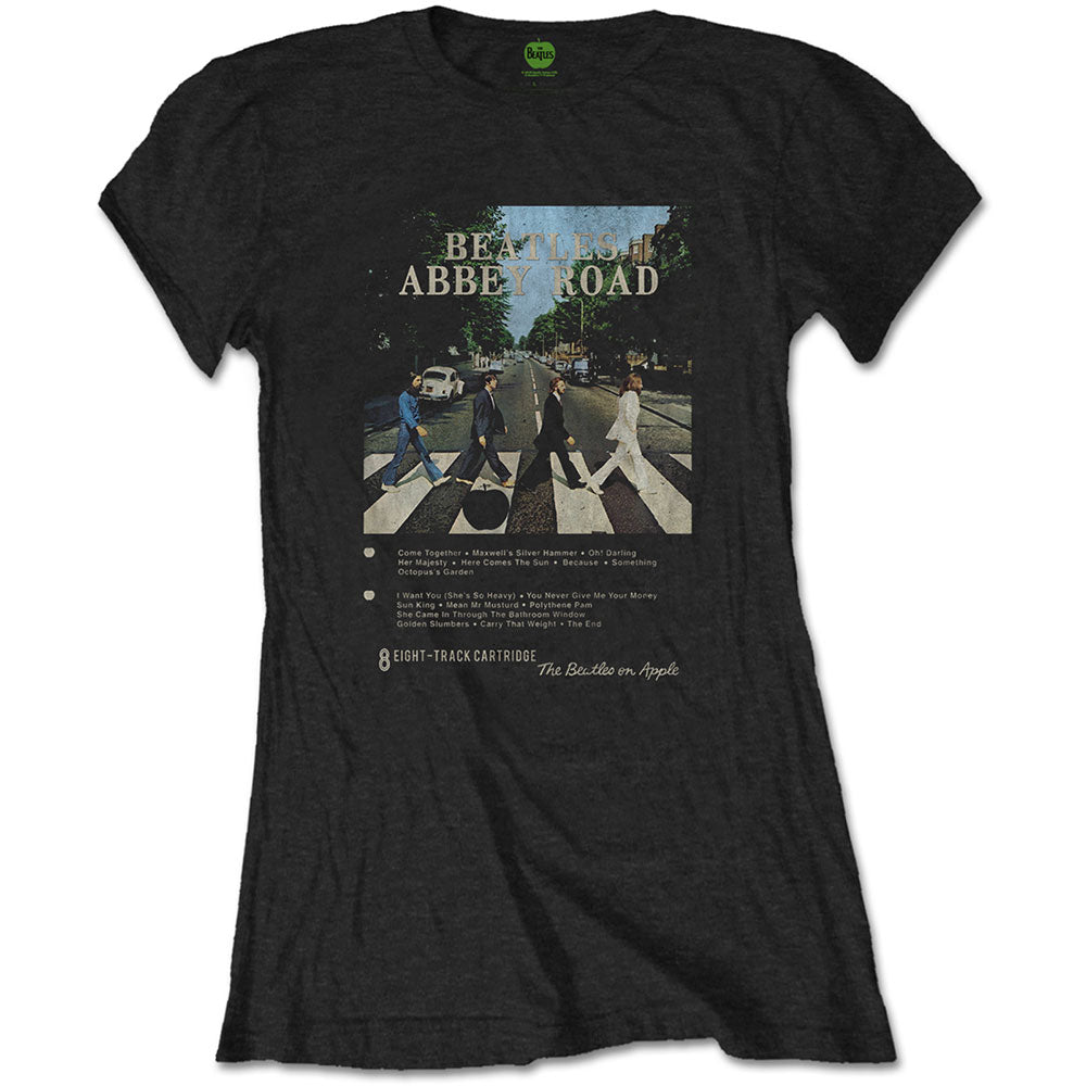 The Beatles Abbey Road 8 Track Womens T Shirt Officially Licensed