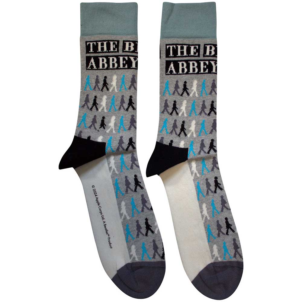 The Beatles Abbey Road Colours Crossing Repeat Socks Officially Licensed