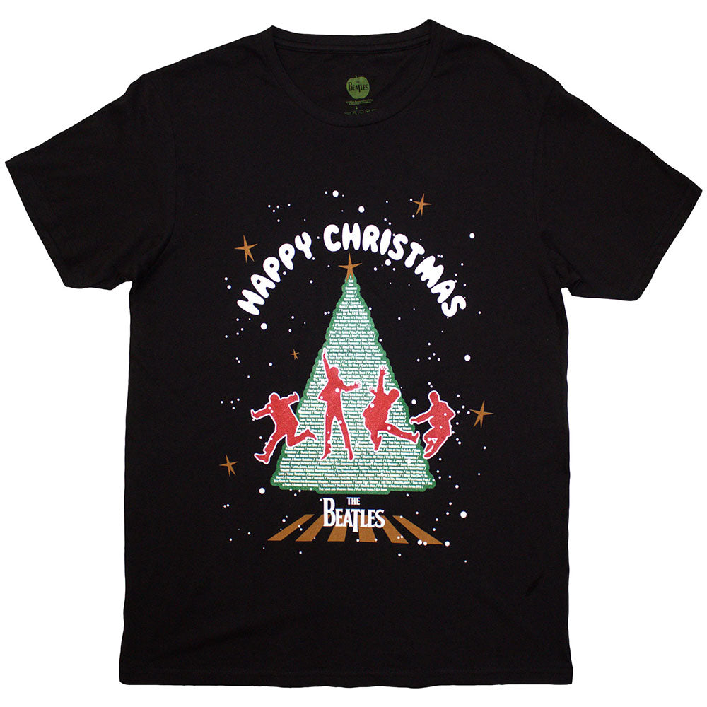 The Beatles Christmas Tree Mens T Shirt Officially Licensed
