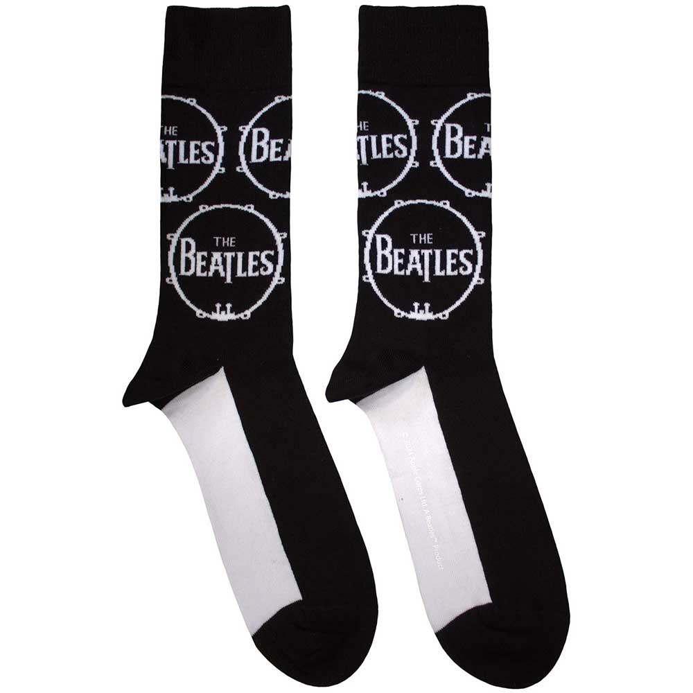 The Beatles Drum Logo Repeat Socks Officially Licensed
