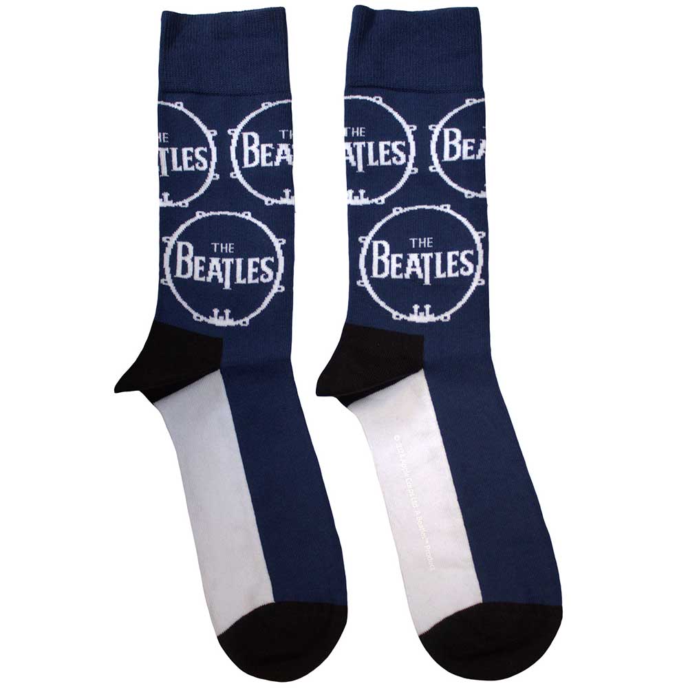 The Beatles Drum Logo Repeat Socks Officially Licensed