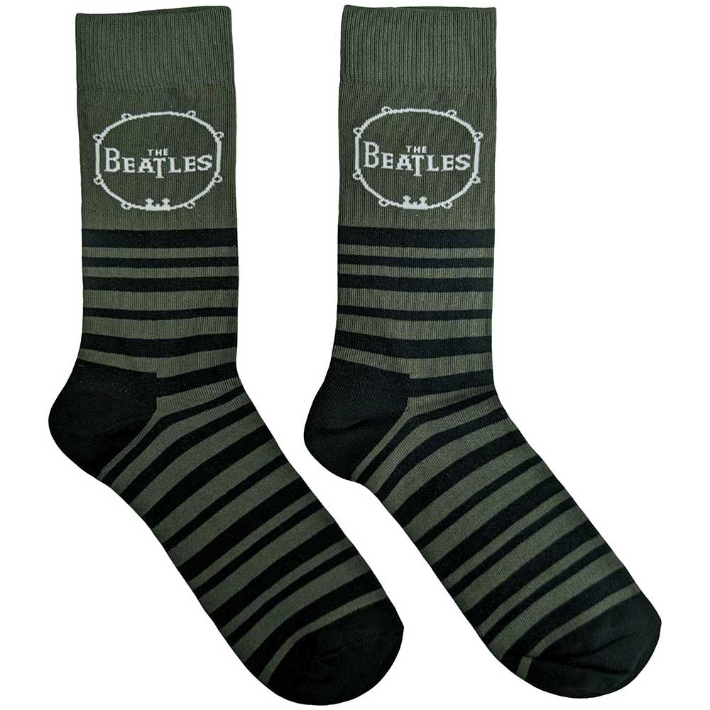 The Beatles Drum & Stripes Socks Officially Licensed