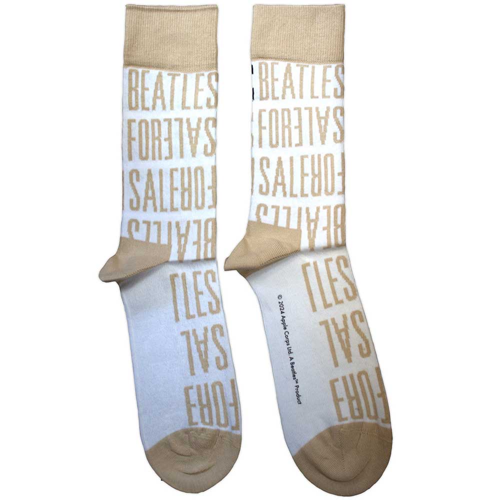 The Beatles For Sale Text Repeat Socks Officially Licensed