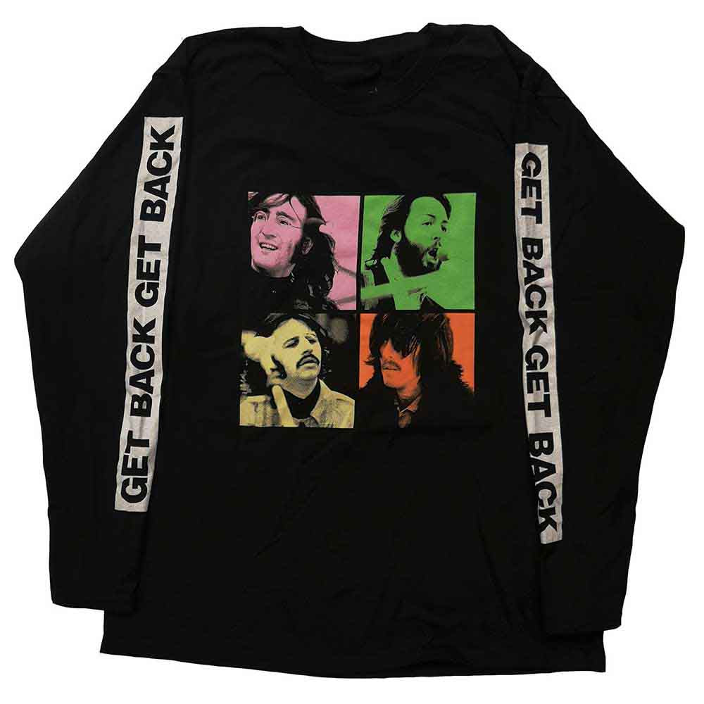 The Beatles Get Back Studio Shots Long Sleeve Shirt Officially Licensed
