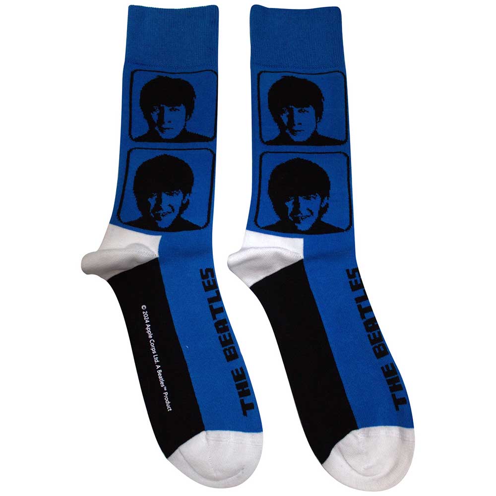 The Beatles Hard Day's Night Headshots Socks Officially Licensed