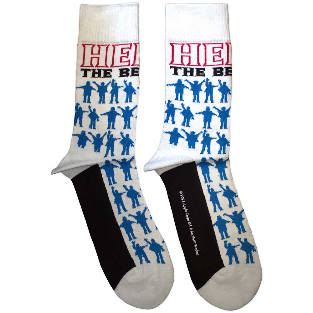 The Beatles Help Silhouettes Repeat Socks Officially Licensed
