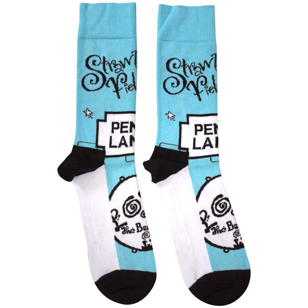 The Beatles Strawberry Fields/Penny Lane Socks Officially Licensed