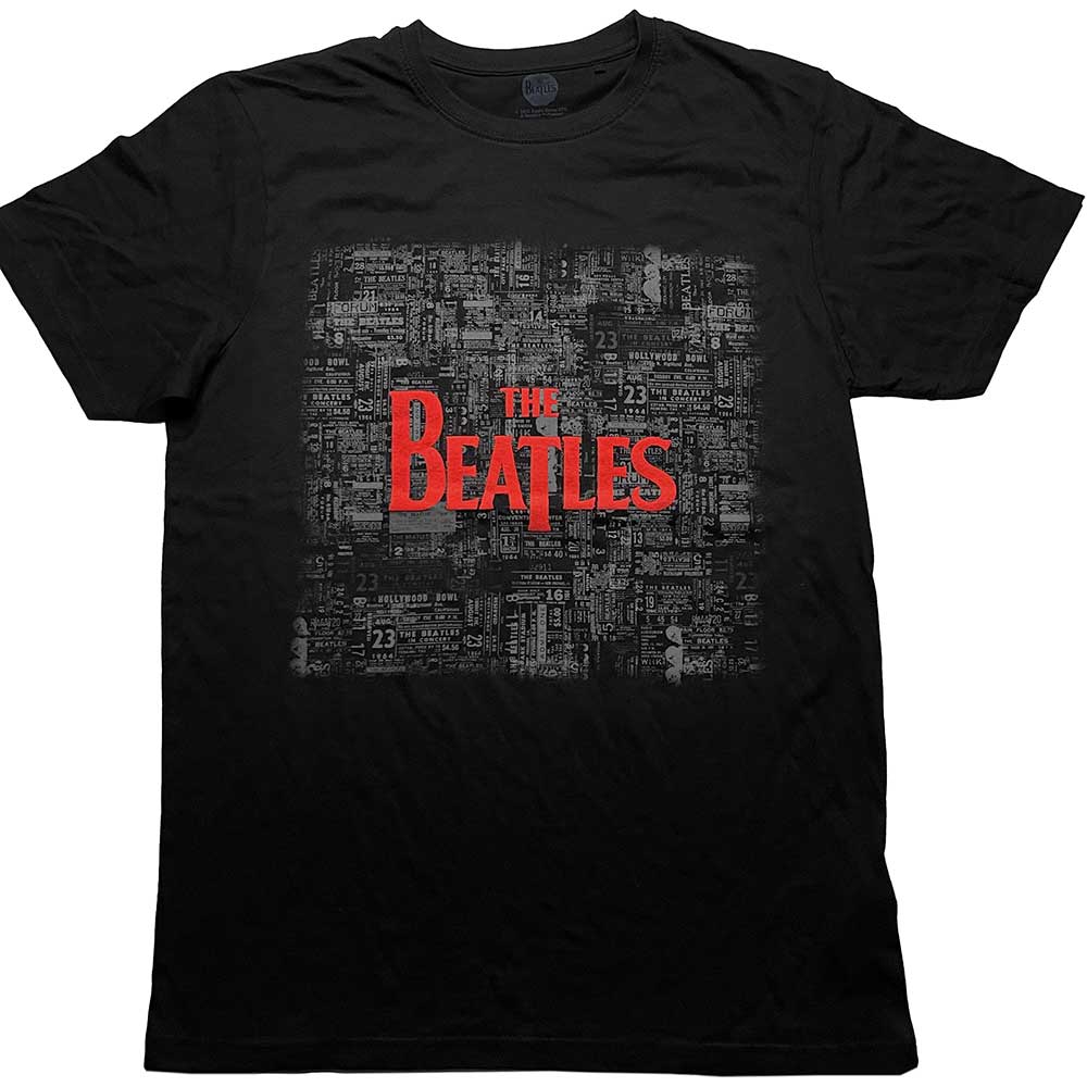 The Beatles Tickets & Logo Mens T Shirt Officially Licensed