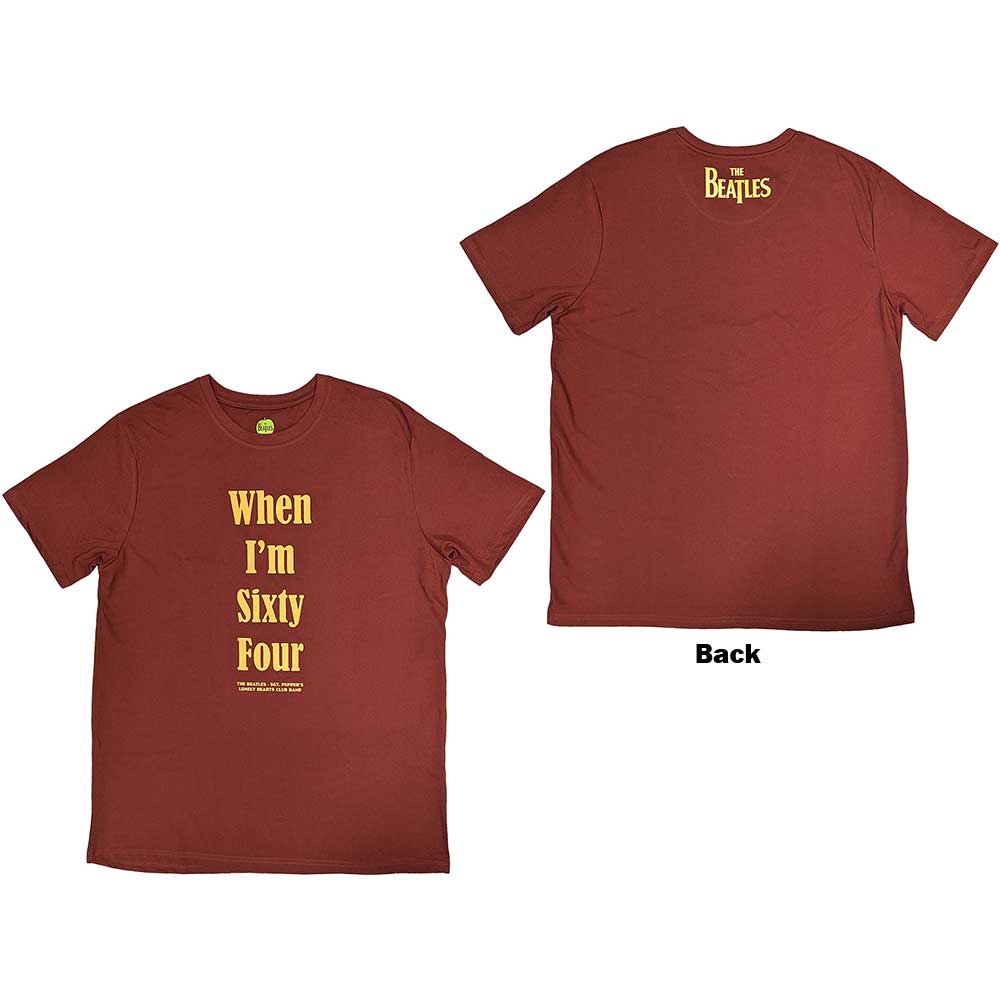 The Beatles When I'm Sixty Four Mens T Shirt Officially Licensed