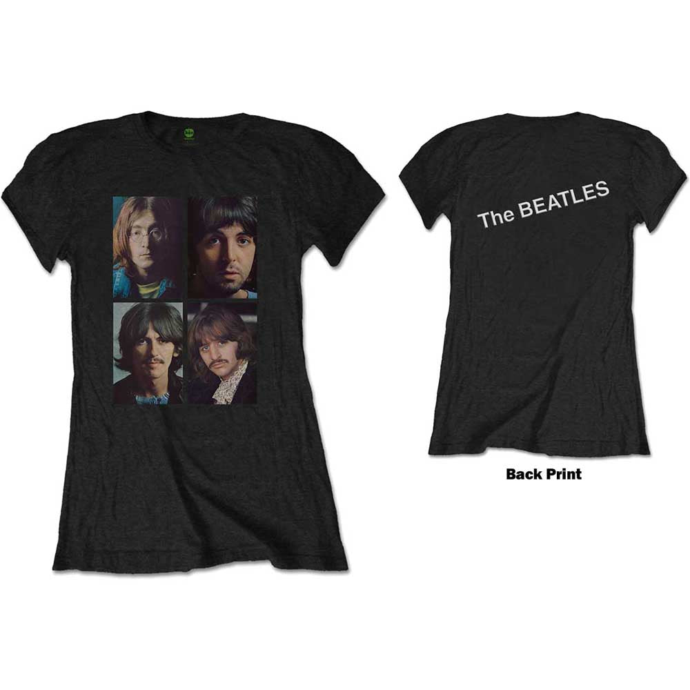 The Beatles White Album Faces Womens T Shirt Officially Licensed