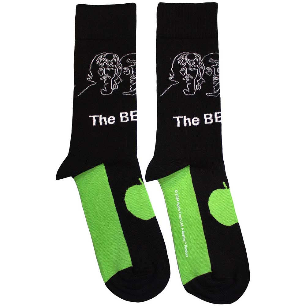 The Beatles White Album Faces Outlines & Apple Socks Officially Licensed