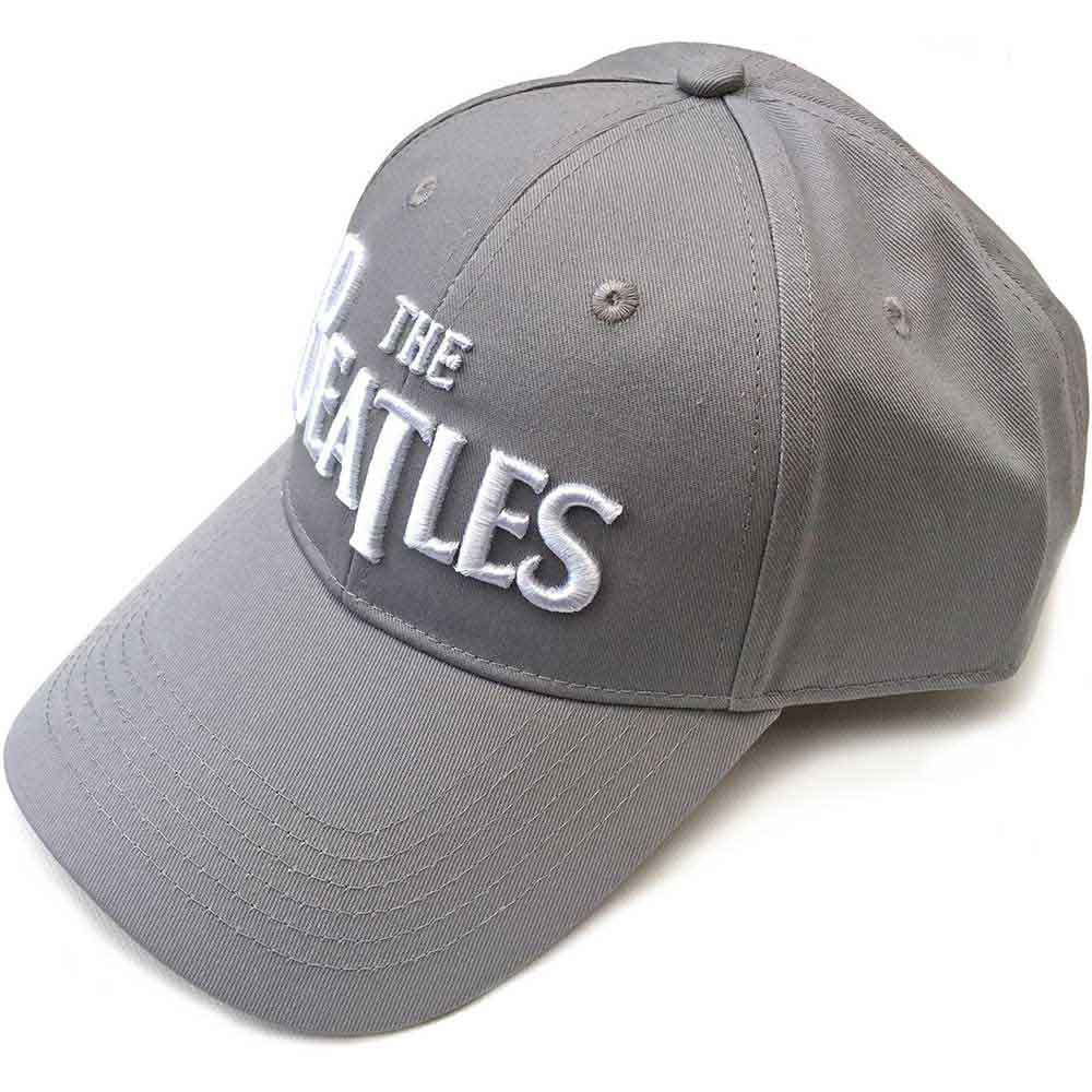 The Beatles White Drop T Logo Hat Officially Licensed