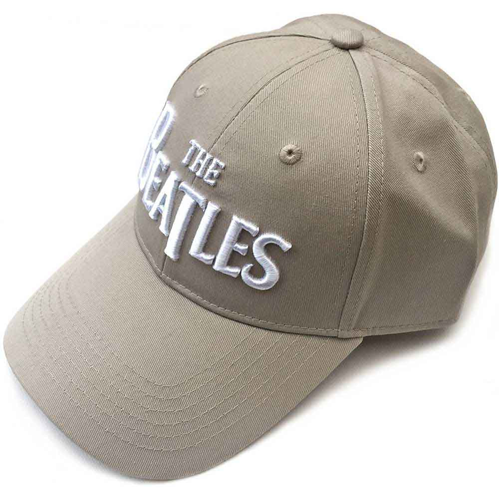 The Beatles White Drop T Logo Hat Officially Licensed