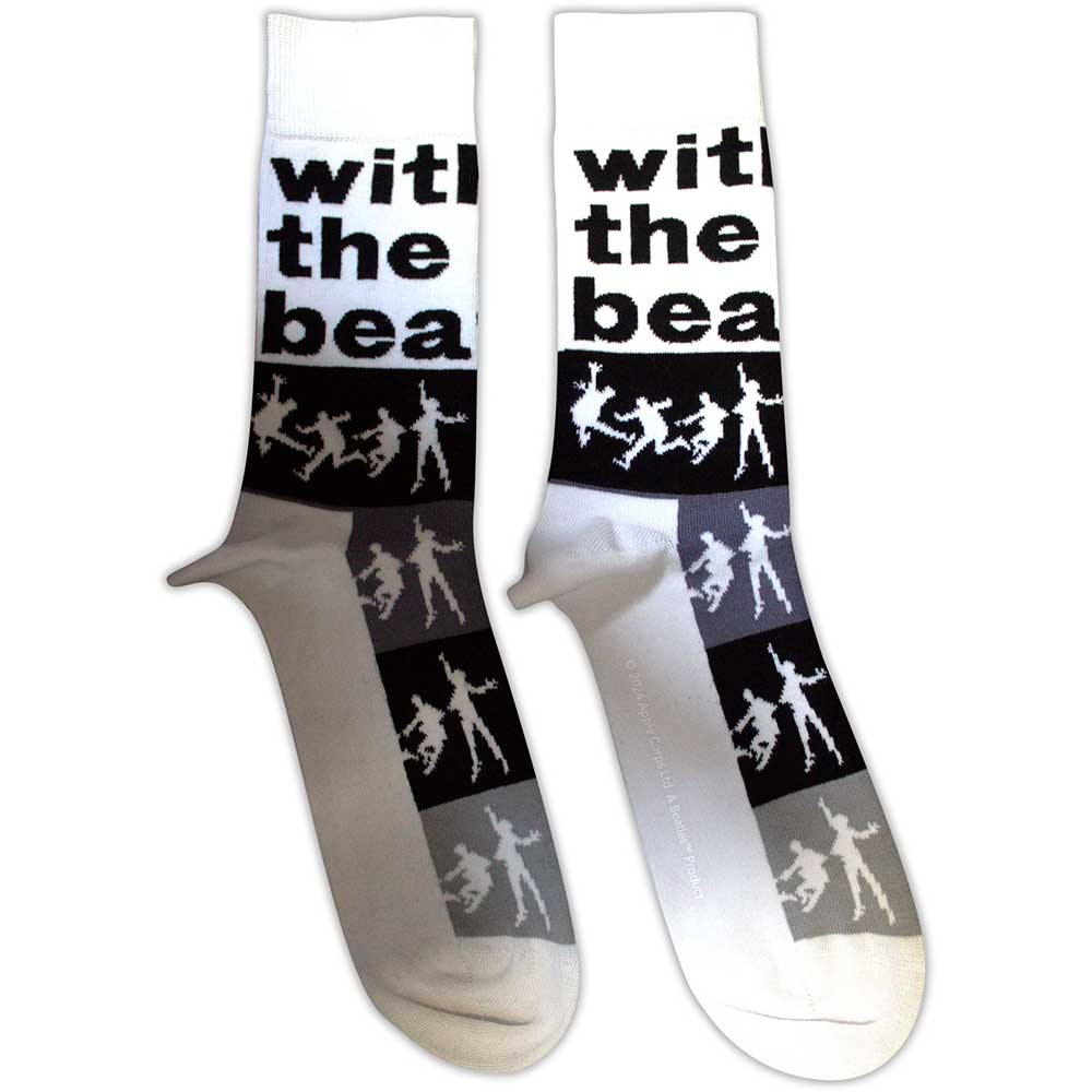 The Beatles With The Beatles Silhouette Stripes Socks Officially Licensed