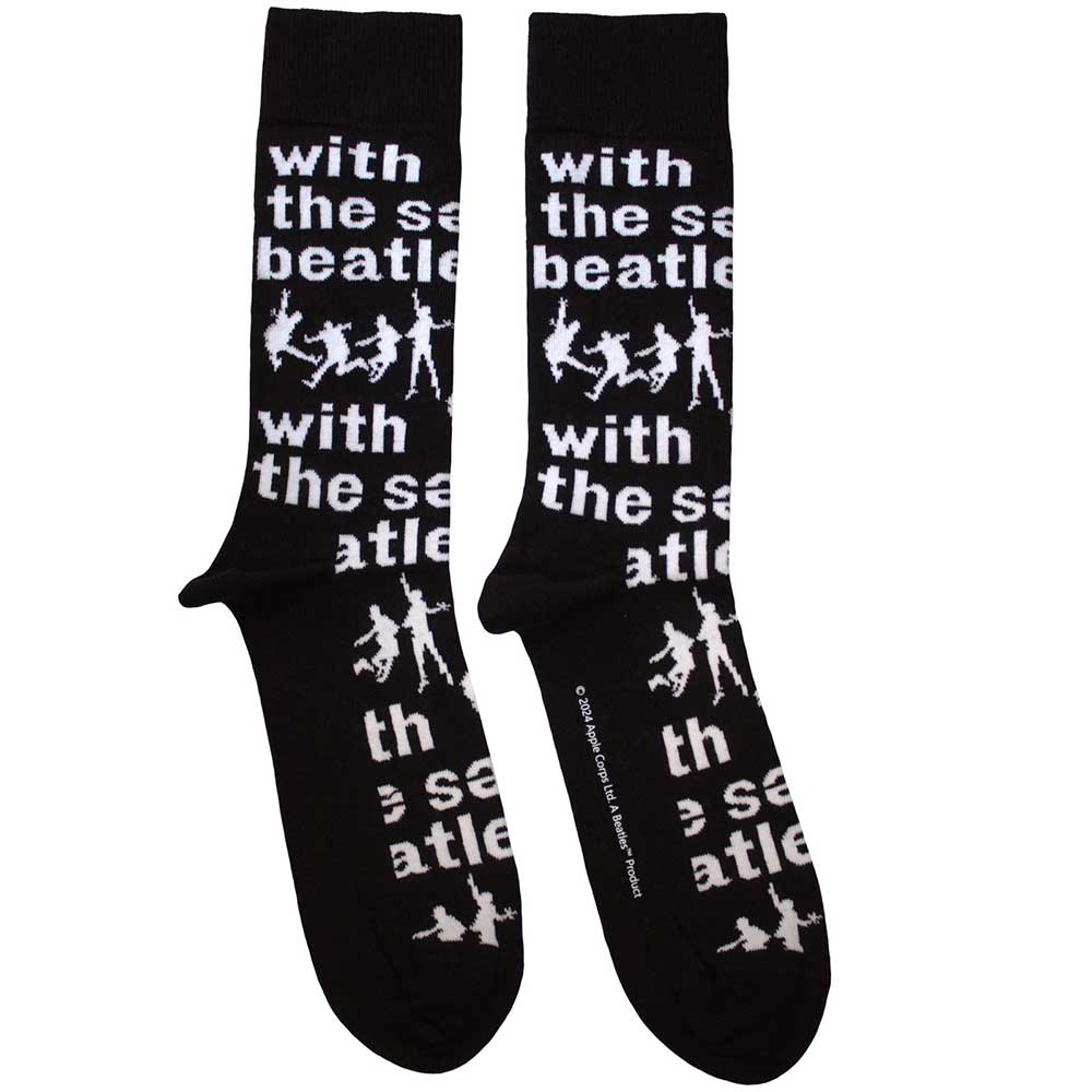 The Beatles With The Beatles Silhouettes Repeat Socks Officially Licensed