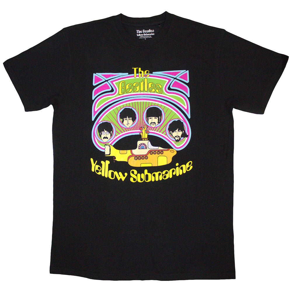 The Beatles Yellow Submarine Heads in Circles v2 Mens T Shirt Officially Licensed